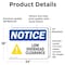 Signmission Low Overhead Clearance Sign With Symbol, 24 in W x Rectangle, Vinyl Decal OS-2PACK-NS-D-1824-L-14066 - alternate 2